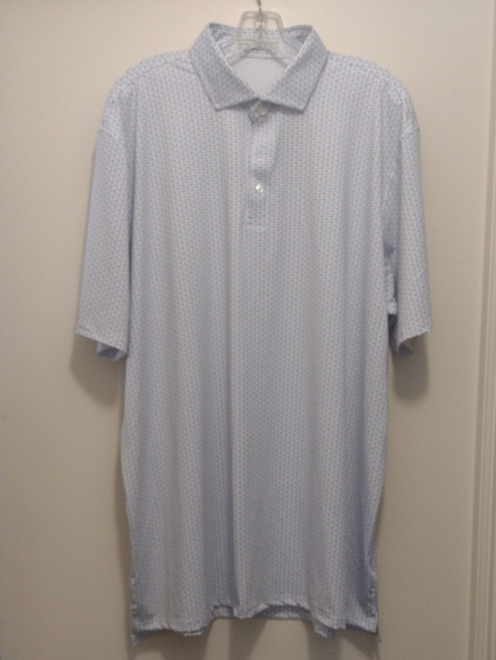 Holderness & Bourne White Polo With Blue Print (J1090)